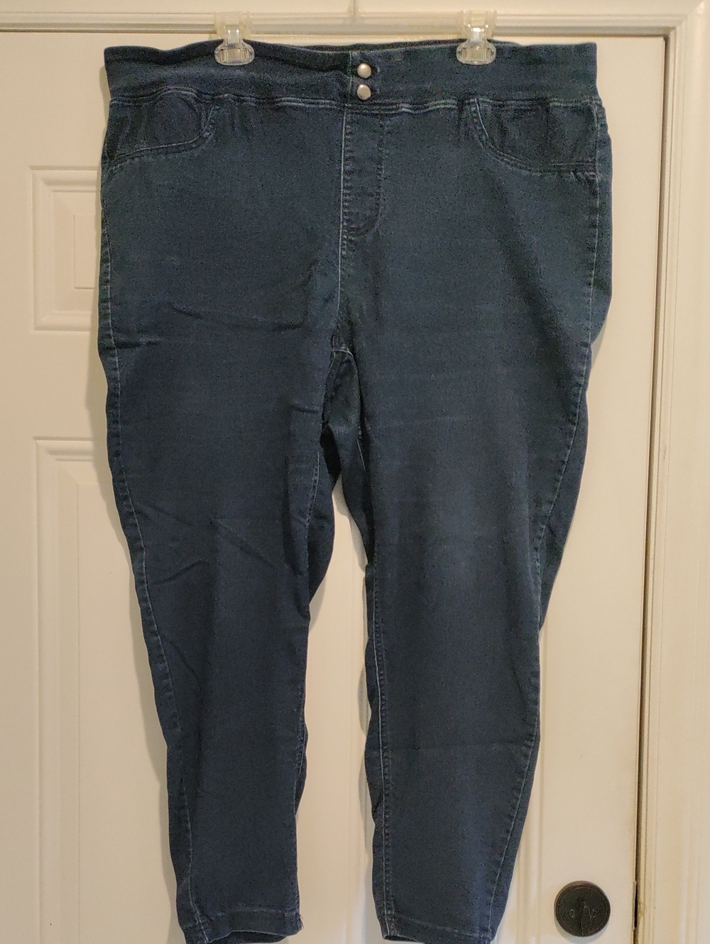 Terra & Sky Dark Blue Plus-Size Stretch Jeggings